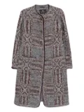 ETRO bouclé jacquard coat - Grey
