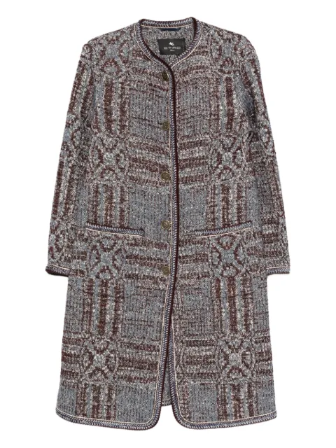 ETRO bouclé jacquard coat