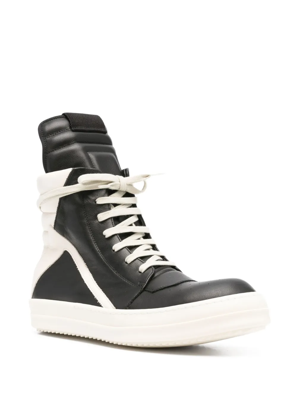 Rick Owens Geobasket high-top leather sneakers Black