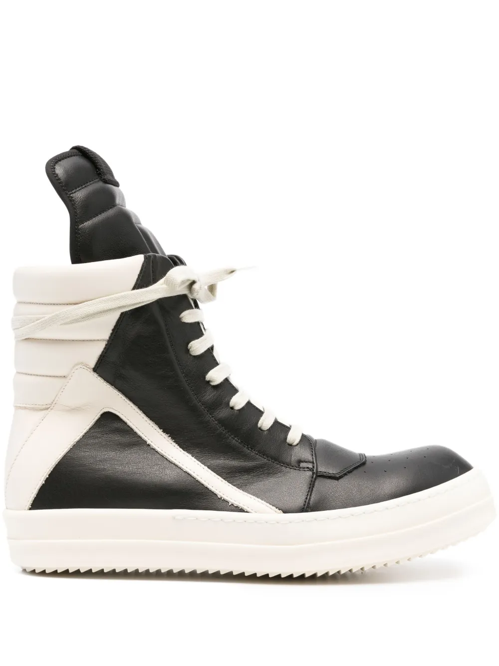 Rick Owens Geobasket high-top leather sneakers Black