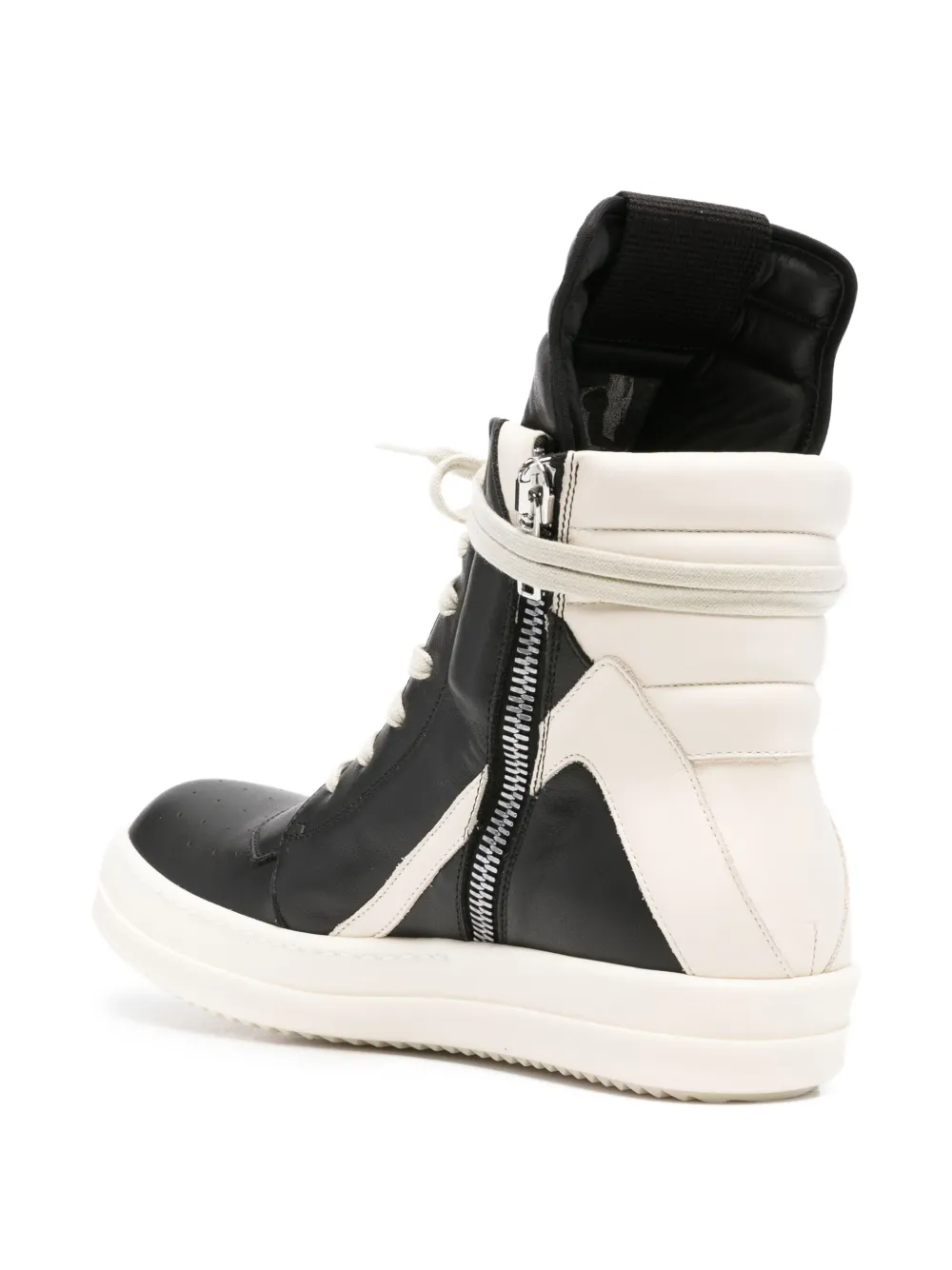 Rick Owens Geobasket high-top leather sneakers Black