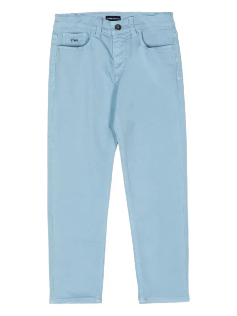 Emporio Armani Kids logo-plaque jeans