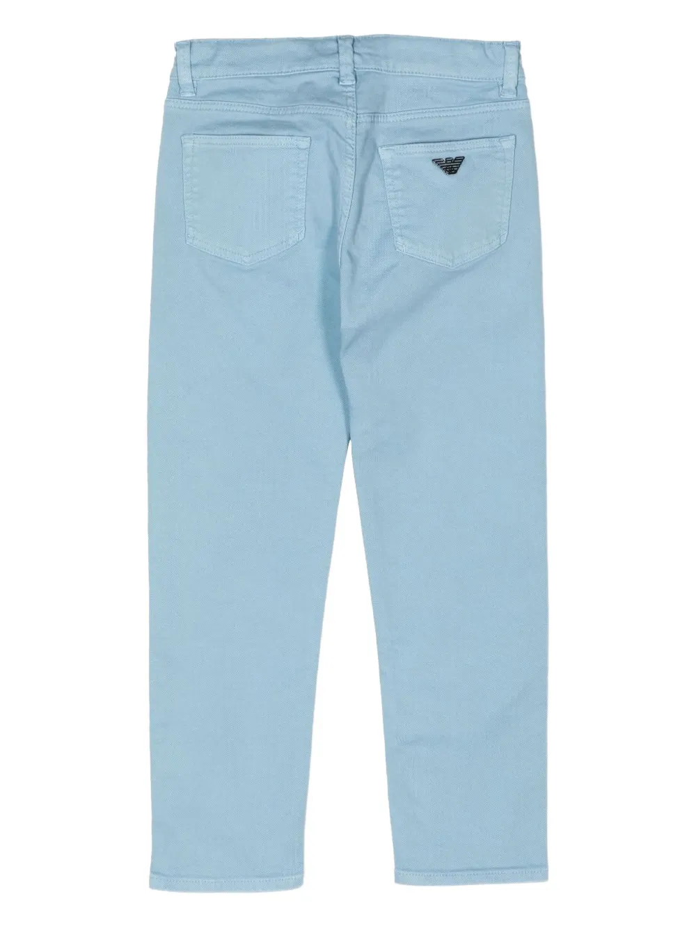 Emporio Armani Kids logo-plaque jeans Blauw