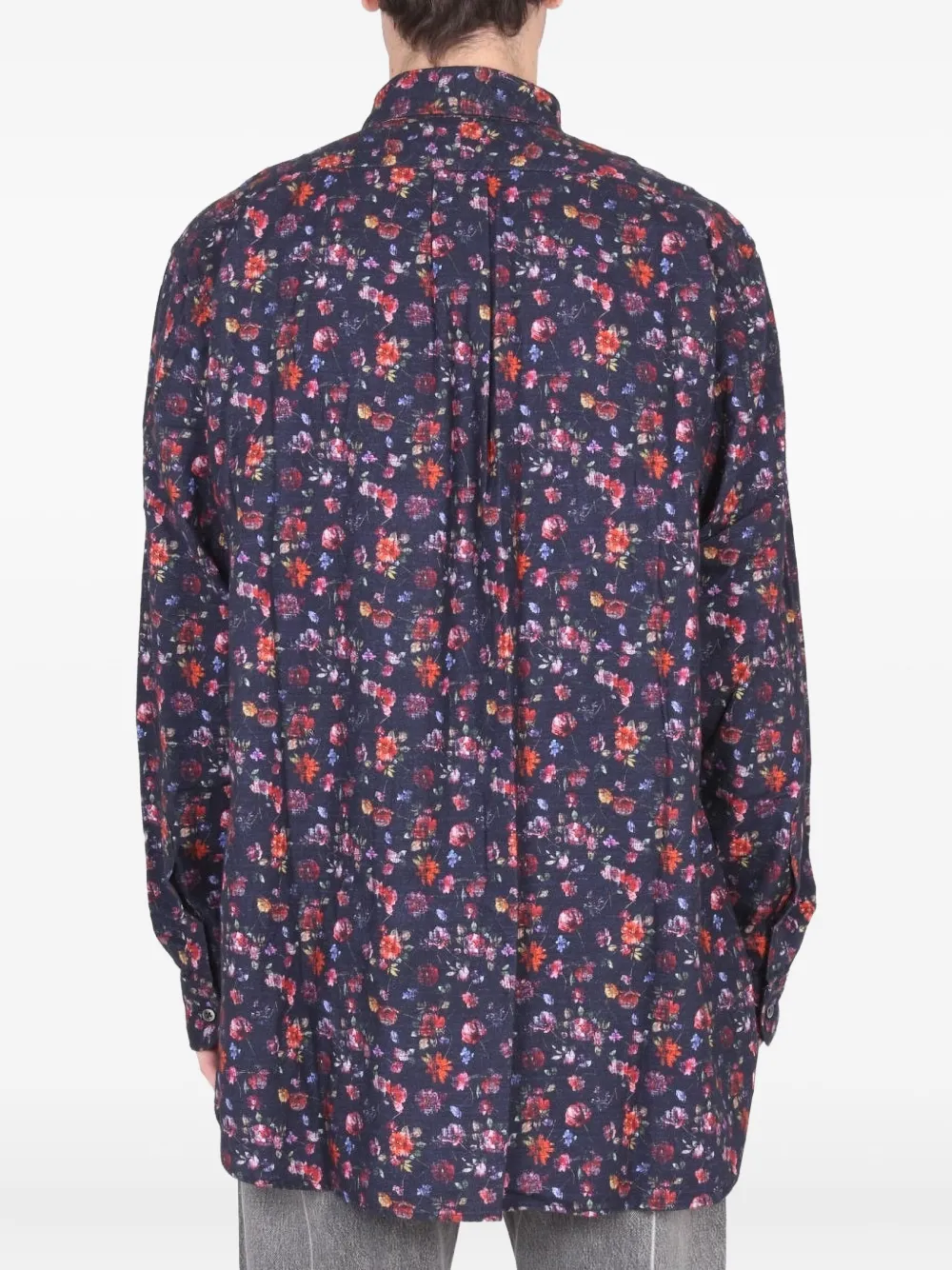  Engineered Garments Floral-print Shirt - Blue 