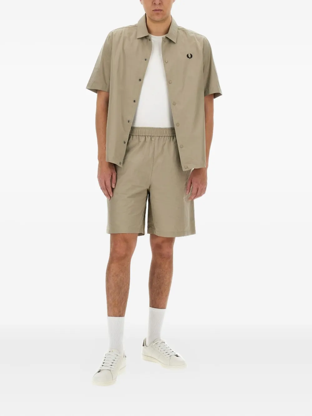 Fred Perry elasticated cotton shorts - Beige