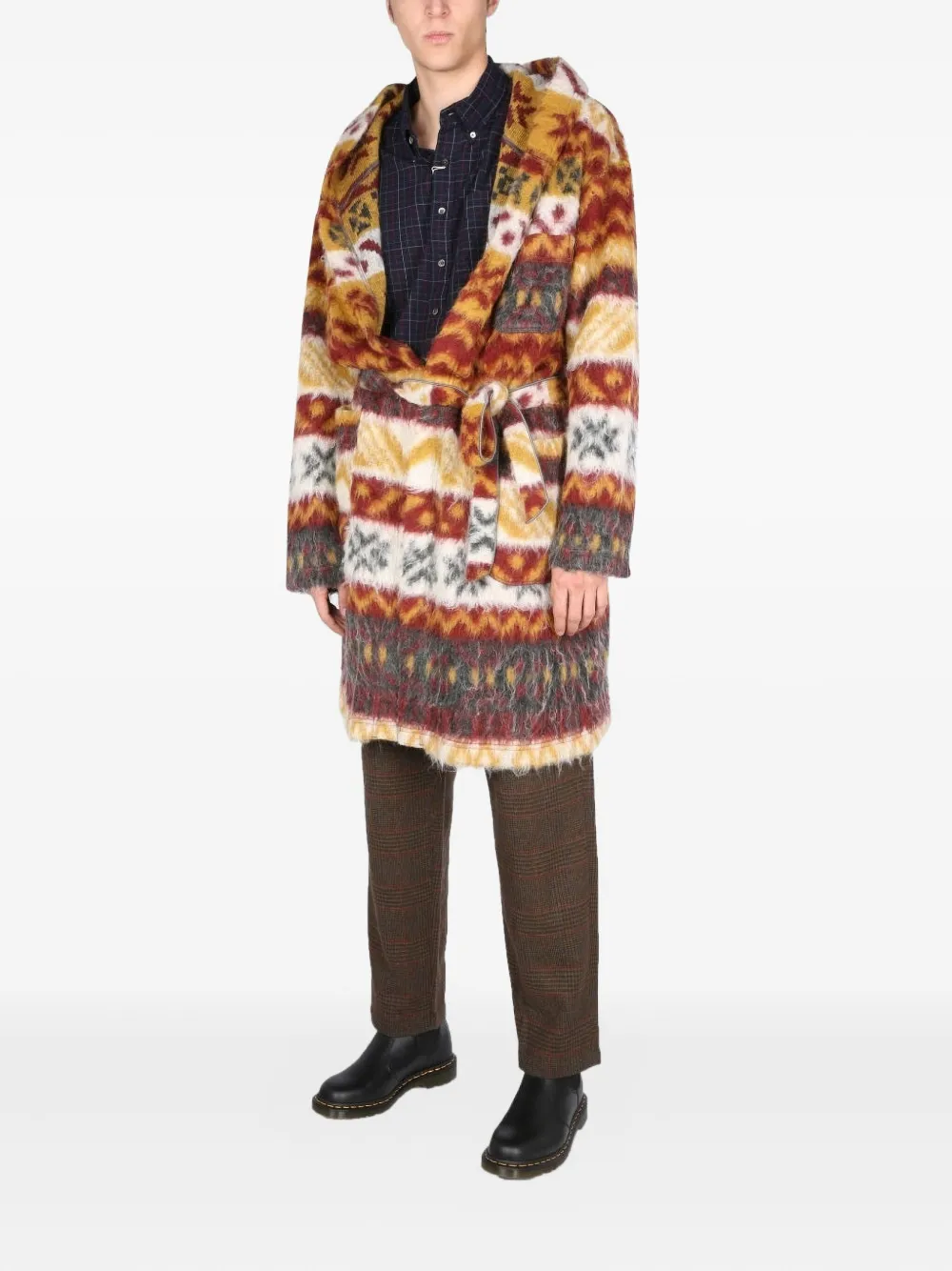 Engineered Garments faux-fur belted coat | Abrigos con botonadura simple | Image 2