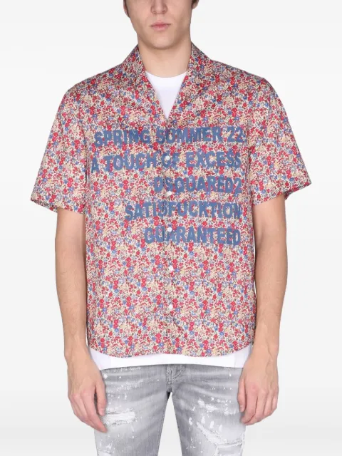 DSQUARED2 floral-print shirt