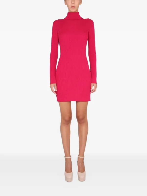DSQUARED2 Turtleneck Mini Dress | Pink | FARFETCH