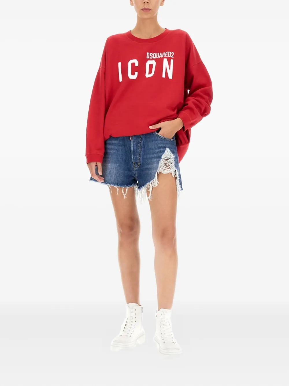 Dsquared2 Icon-graphic Sweatshirt In Red