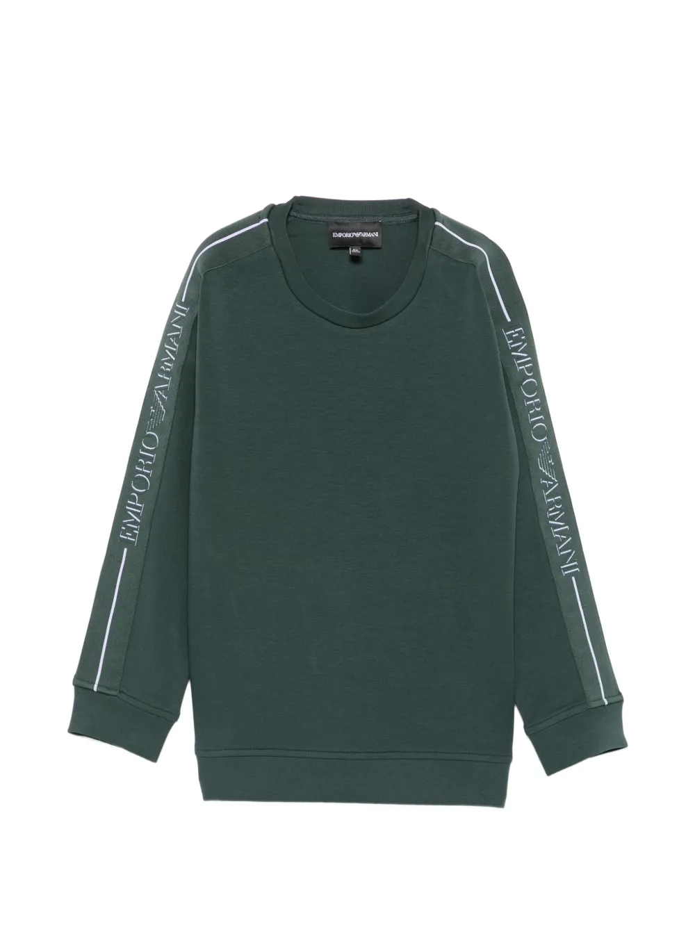 Emporio Armani Kids logo-tape long-sleeve sweatshirt - Verde