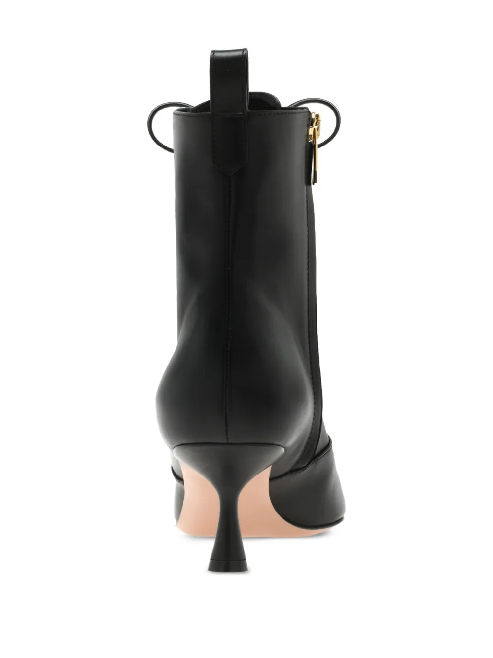 Gianvito Rossi 55 mm Morganne enkellaarzen met veters Zwart