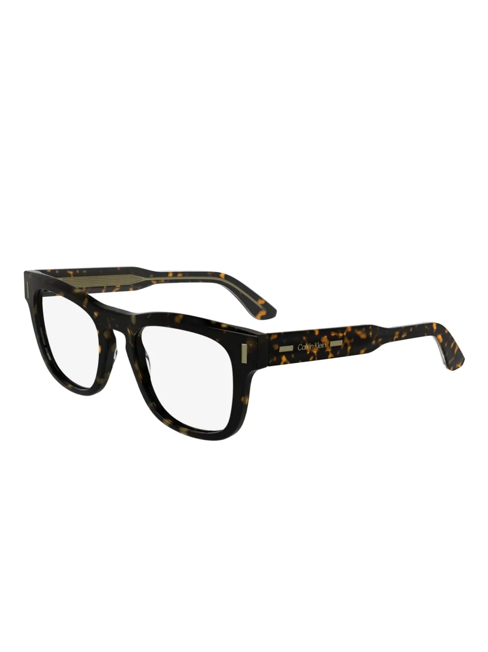 Calvin Klein tortoiseshell rectangle glasses | Image 2