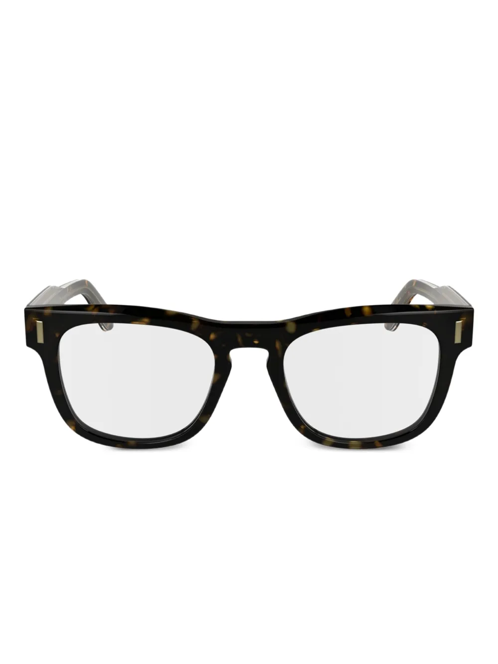Calvin Klein tortoiseshell rectangle glasses | Brown | Image 1