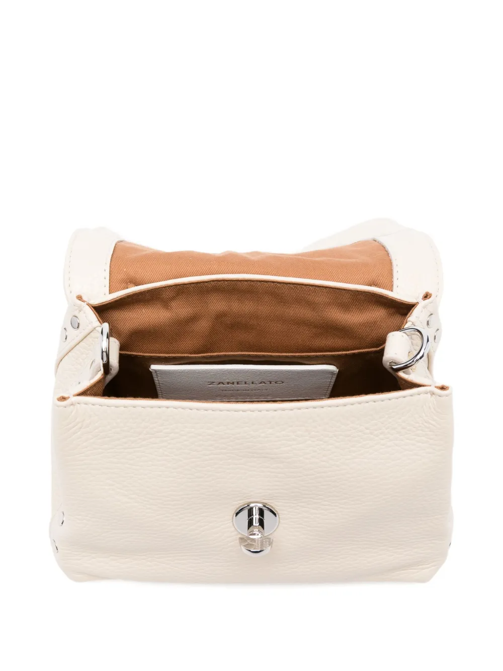 Zanellato Baby Postina shopper met studs Beige