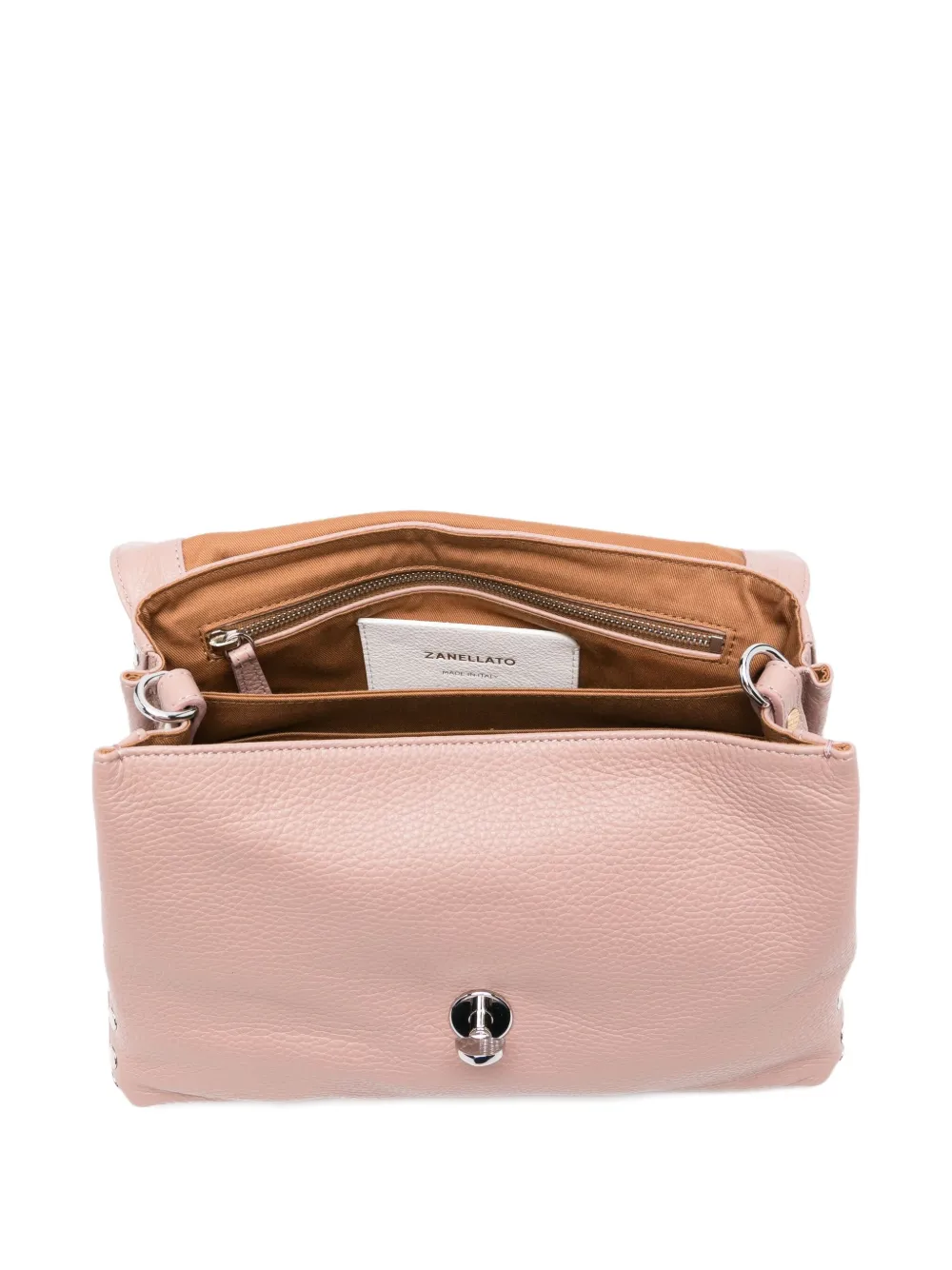 Zanellato Postina shopper met klep en studs Roze