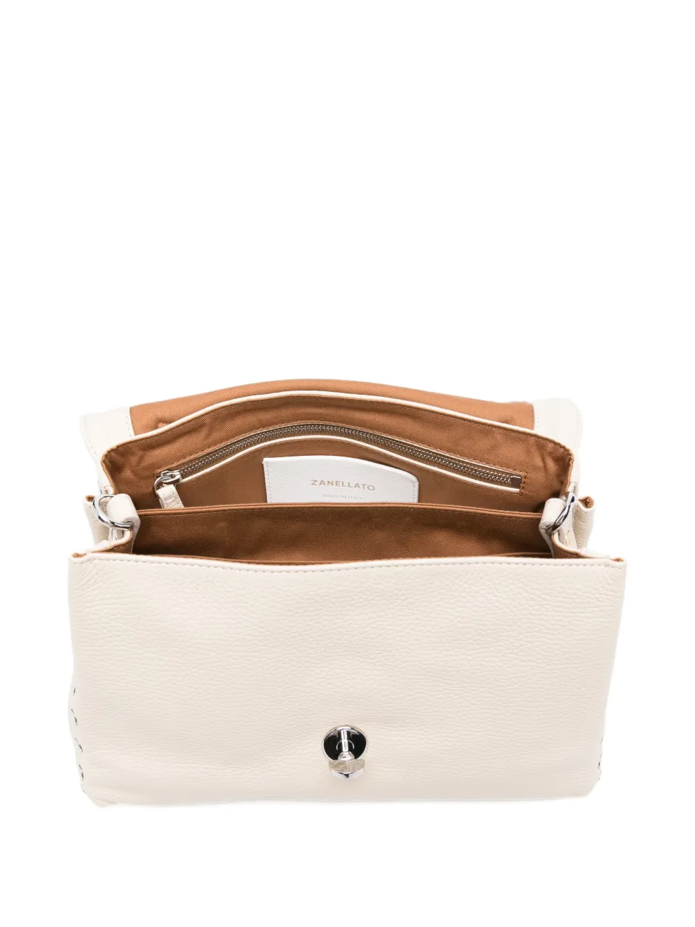 Zanellato Postina shopper verfraaid met studs Beige