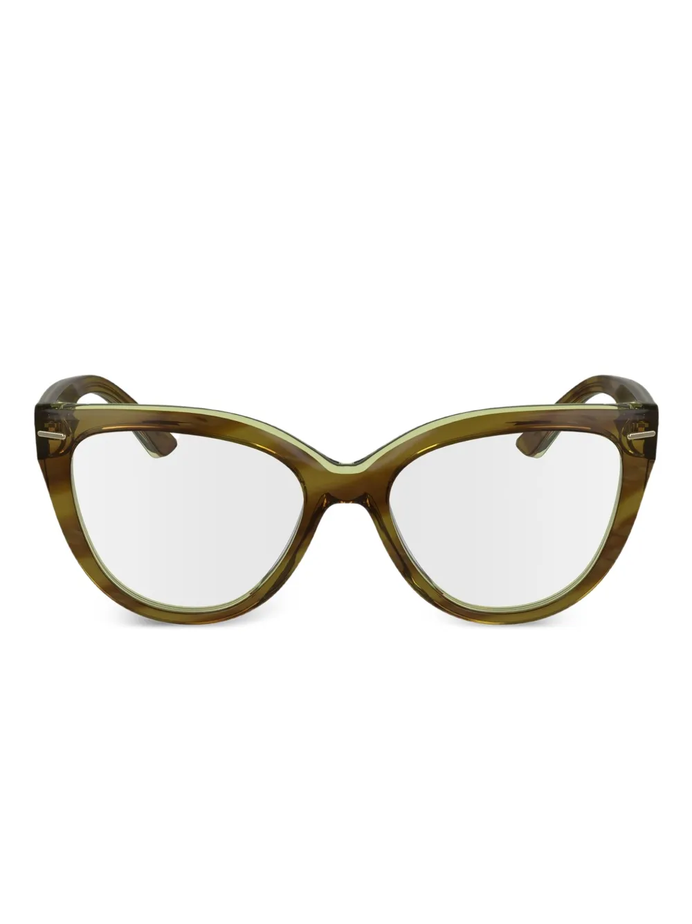 Calvin Klein lentes con armazón cat eye | amarillo | Image 1