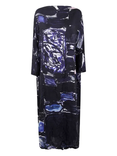 Daniela Gregis abstract-print silk dress
