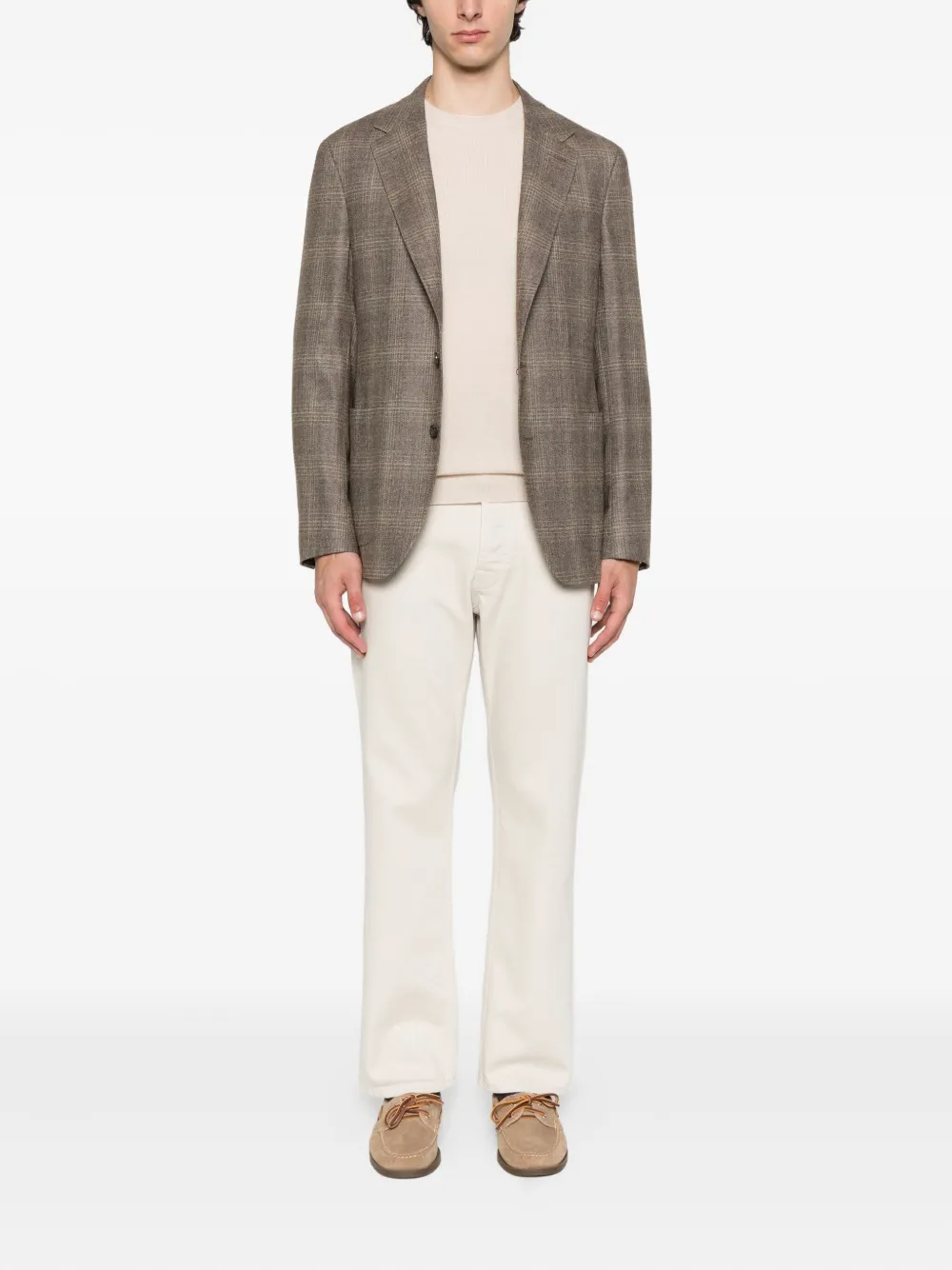 Fedeli cashmere crew-neck sweater Beige