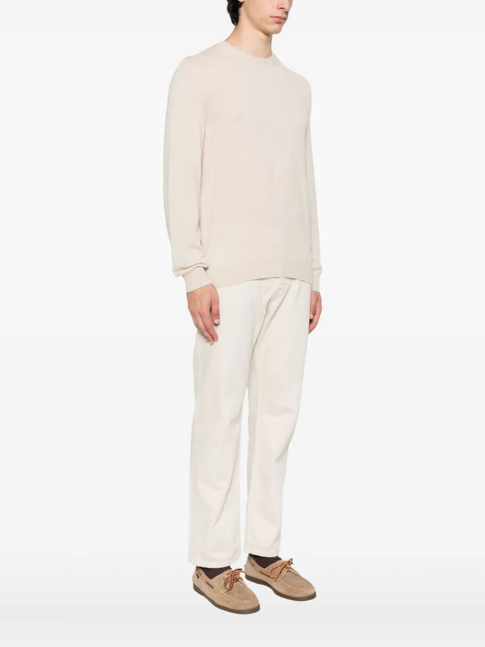 Fedeli cashmere crew-neck sweater Beige