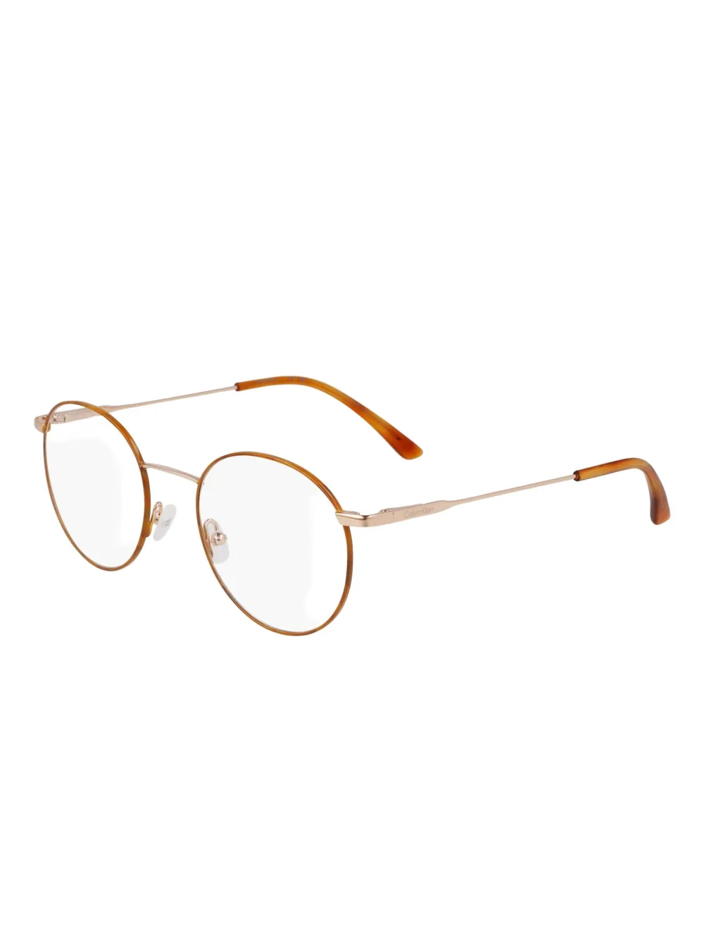 Calvin Klein Bril met rond metalen montuur Goud