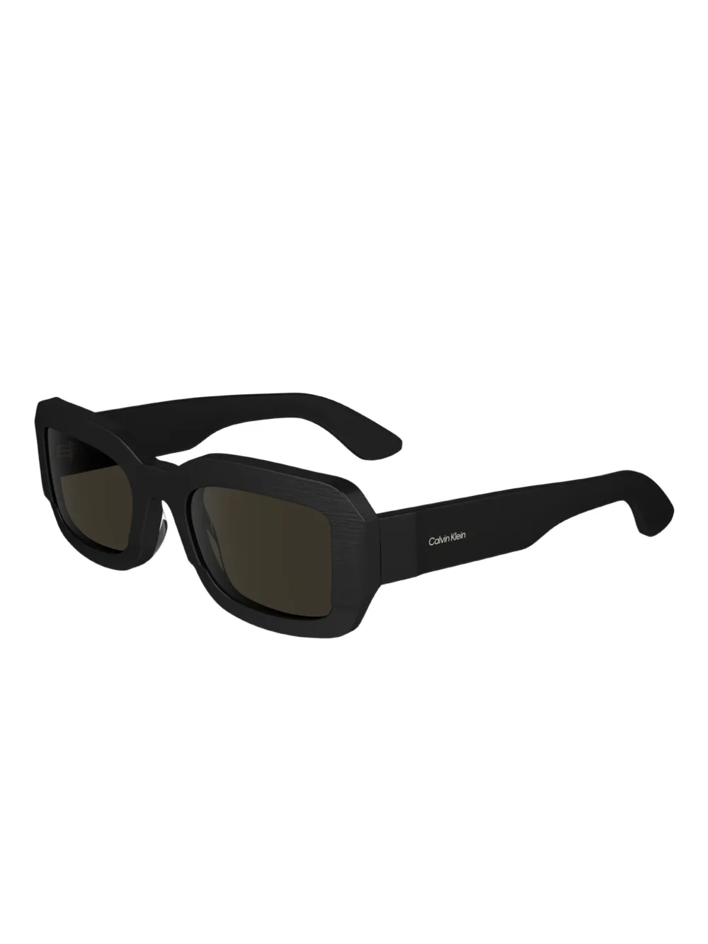 Calvin Klein Zonnebril met rechthoekig montuur Zwart