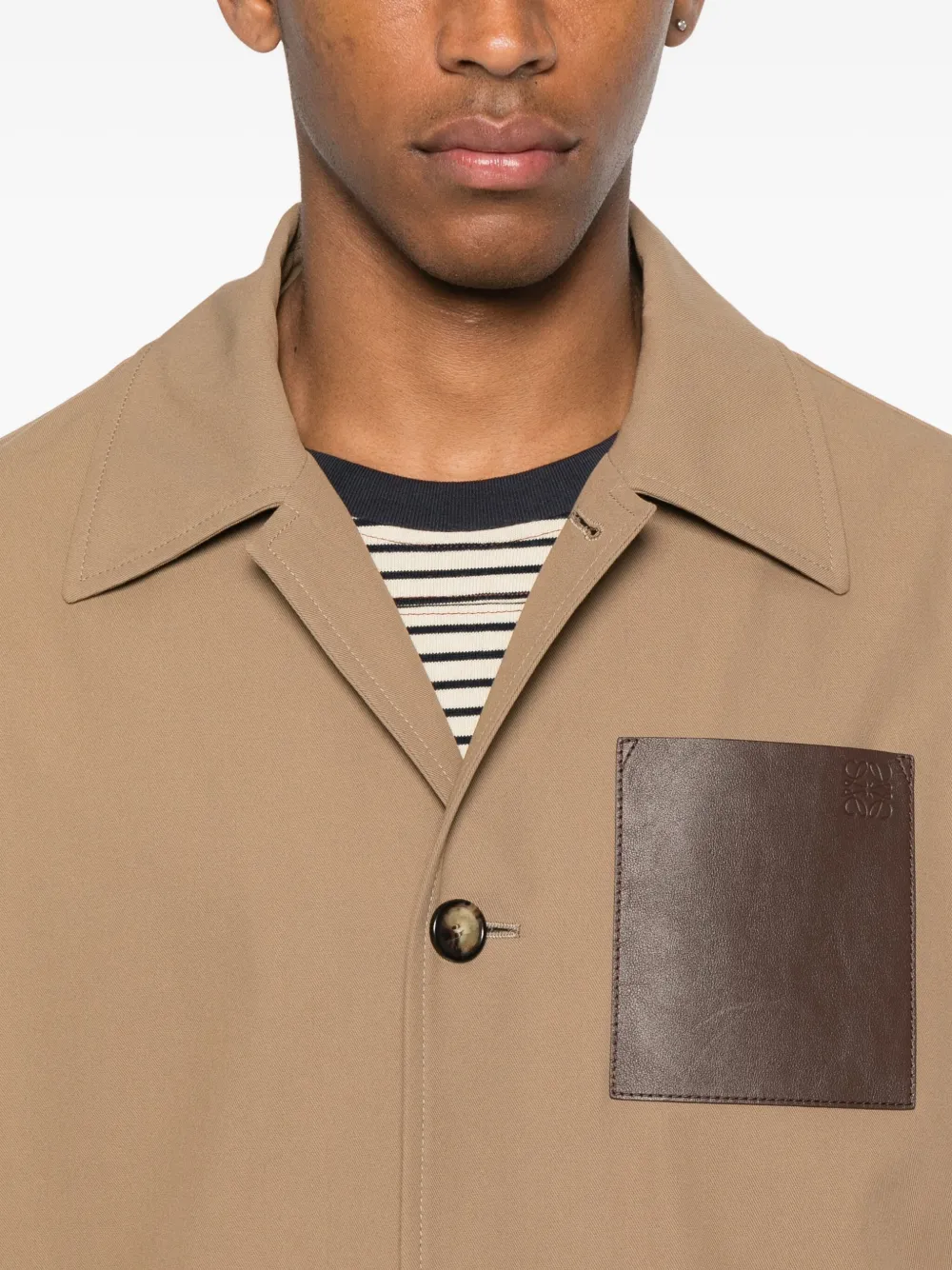 LOEWE Katoenen jack met Anagram-reliëf Bruin