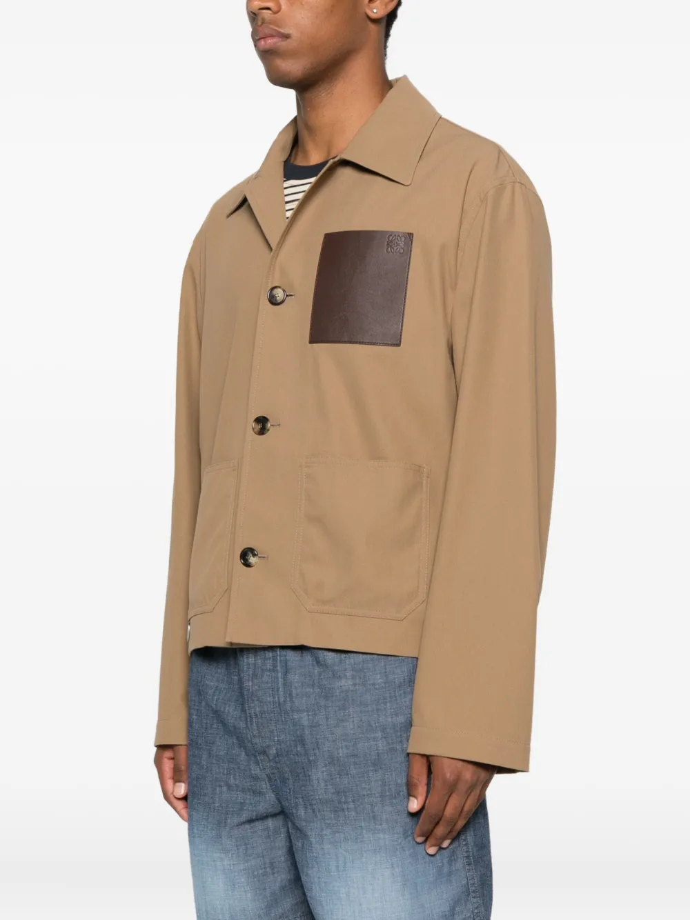 LOEWE Katoenen jack met Anagram-reliëf Bruin
