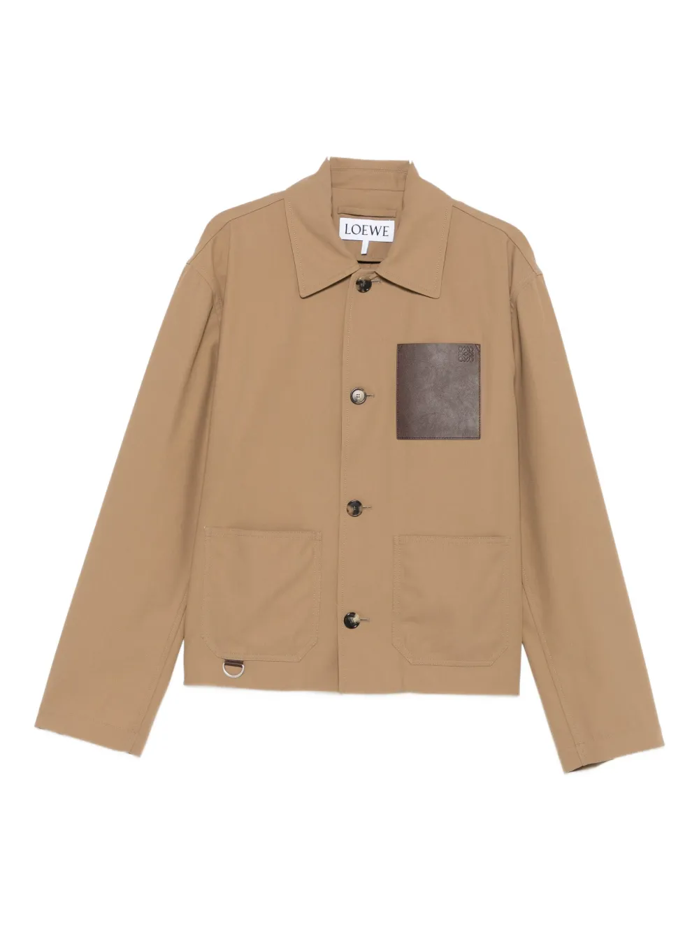 LOEWE Anagram-debossed cotton jacket - ブラウン LOEWE Anagram-debossed cotton jacket - ブラウン