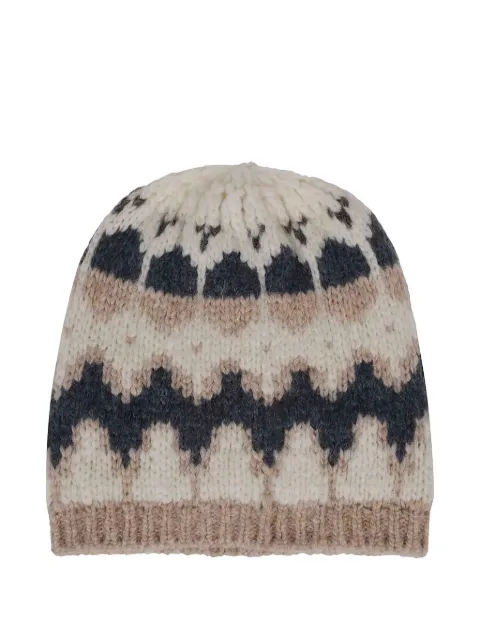 Eleventy fair-isle-patterned beanie 