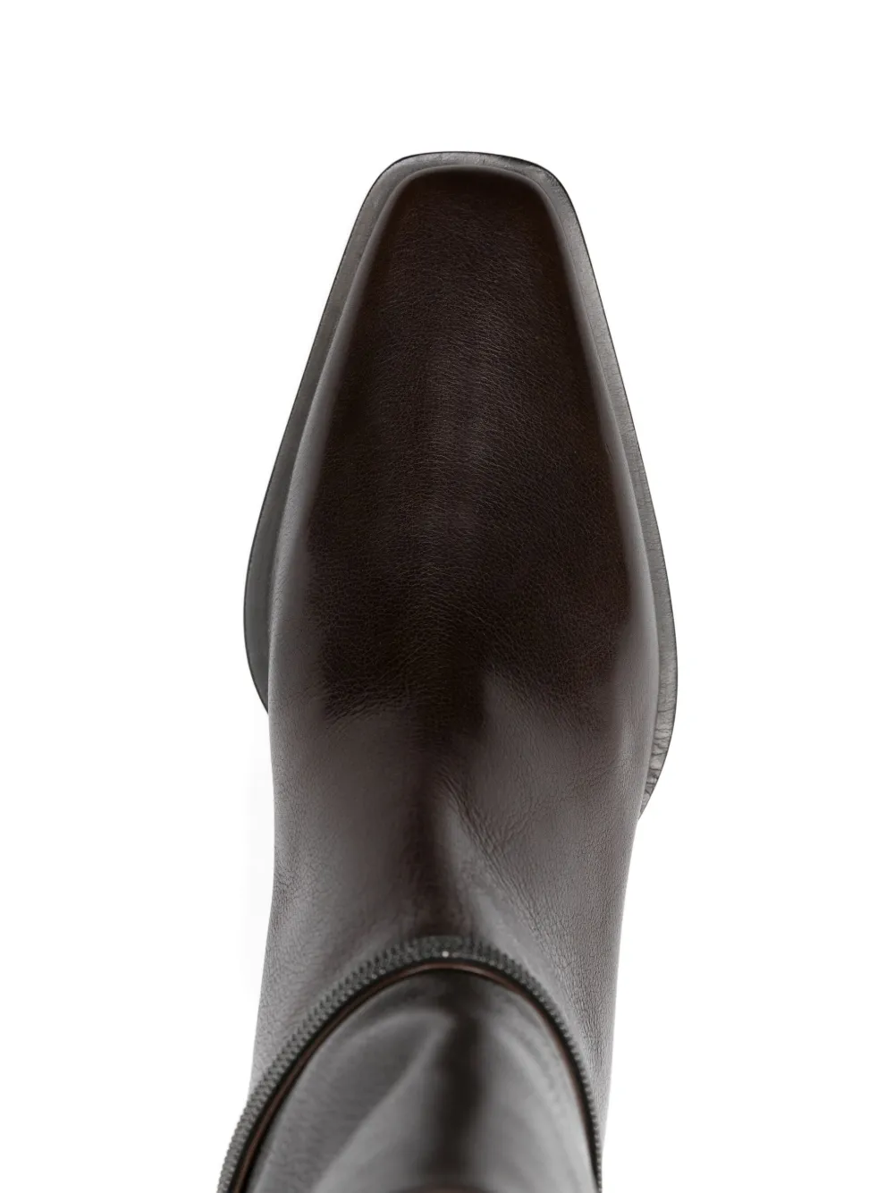 Brunello Cucinelli leather cowboy boots Brown