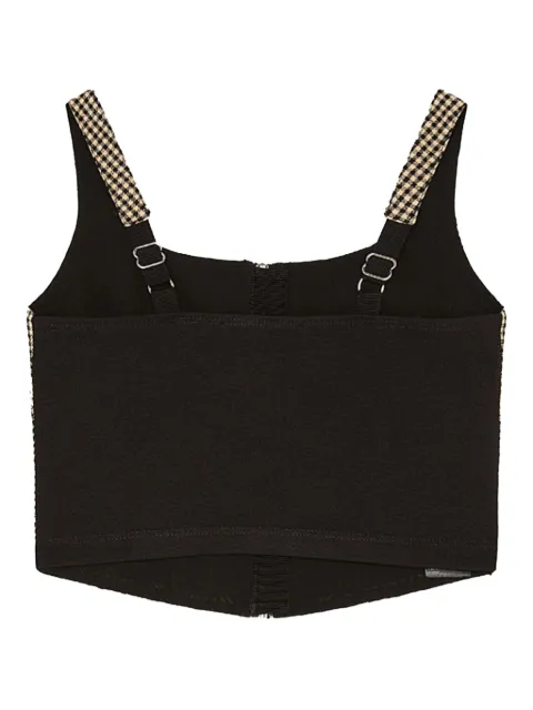 Patrizia Pepe check-print zip-front top