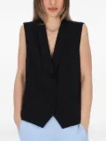 JIJIL JOLIE mesh-panel waistcoat - Black