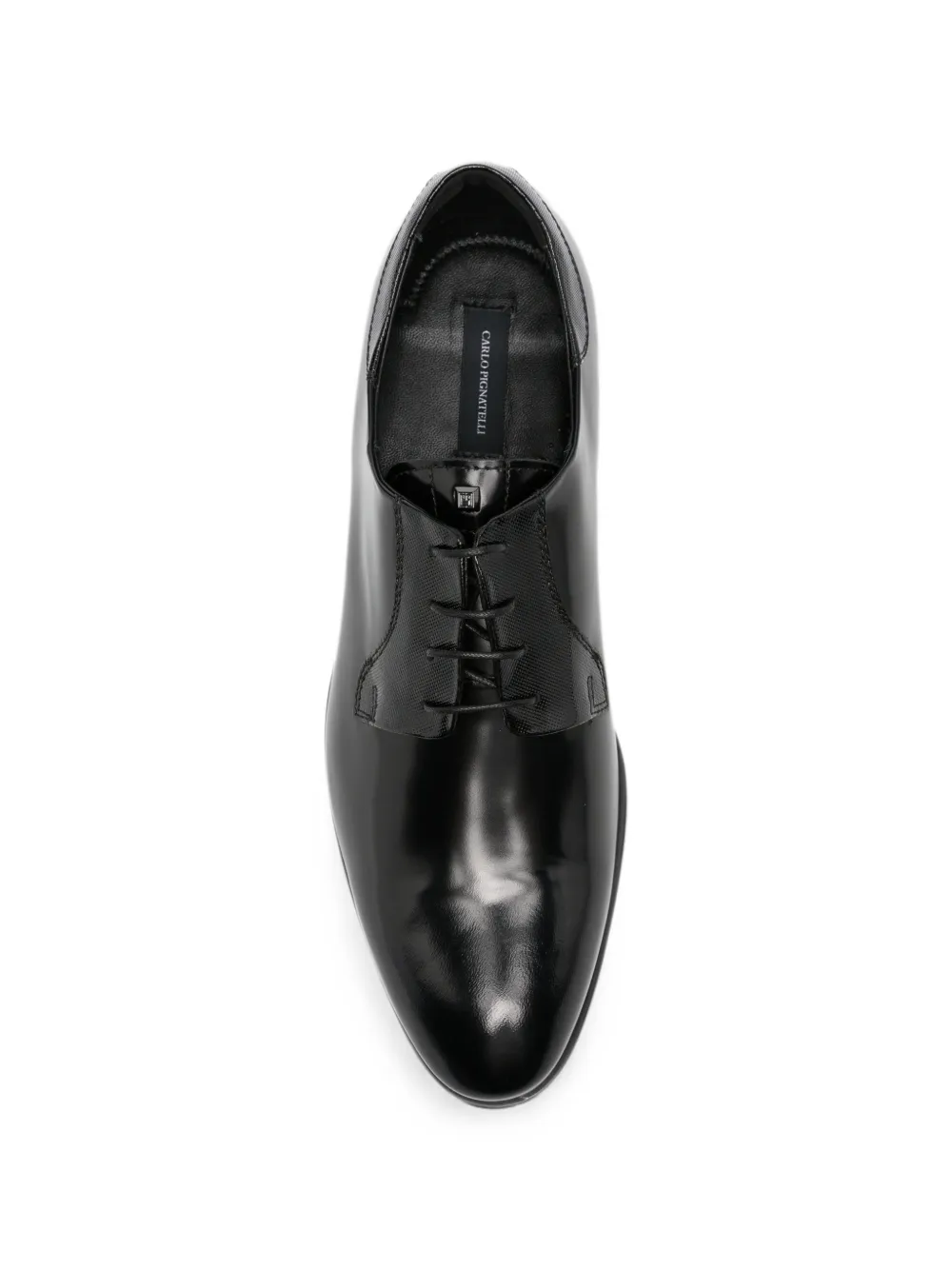 Carlo Pignatelli Derby veterschoenen met textuur vlak Zwart