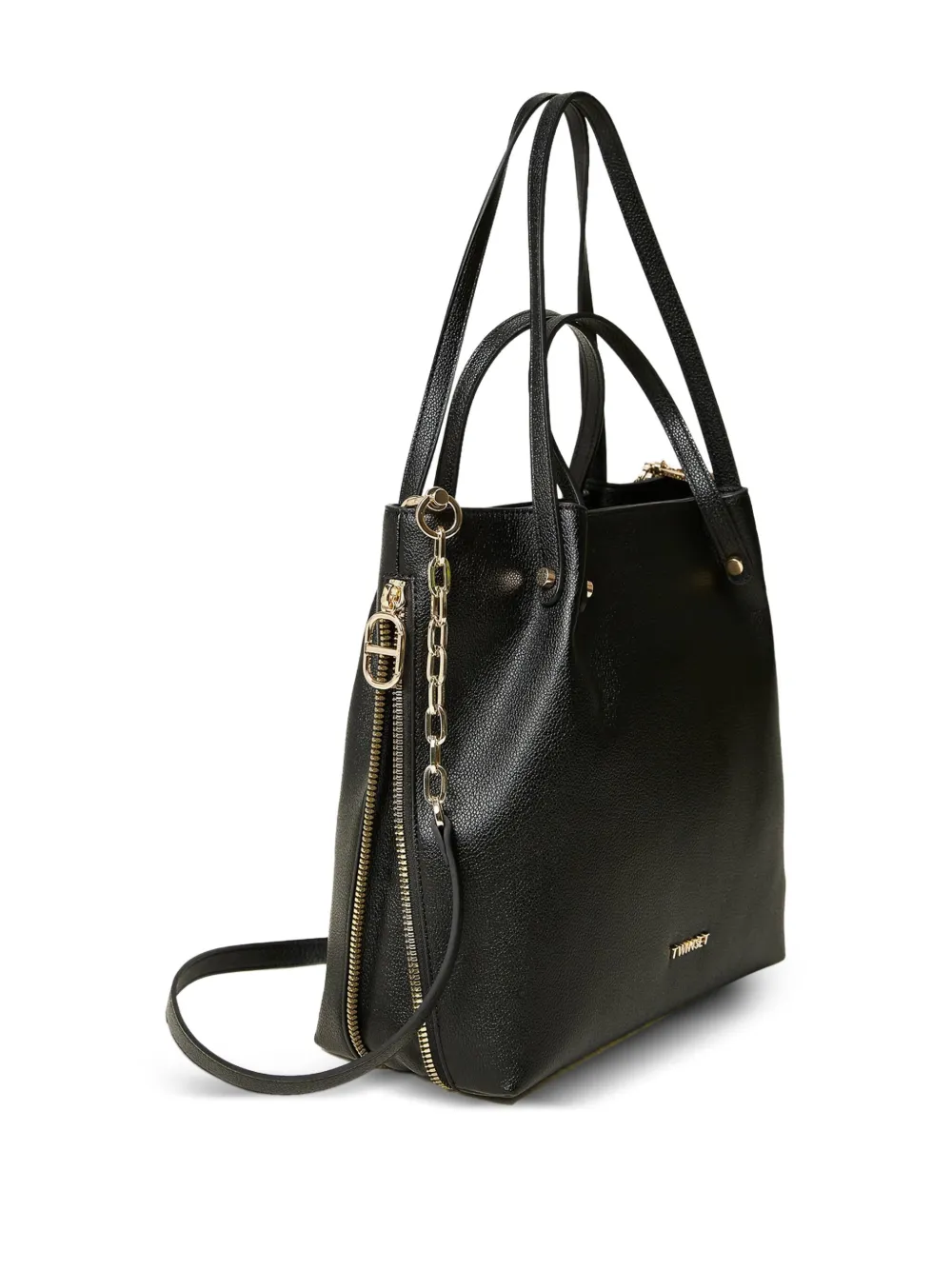 TWINSET zip-detail tote bag - Zwart