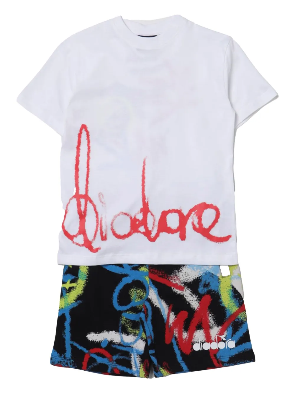 Diadora Junior graffiti-print set | White | Image 1