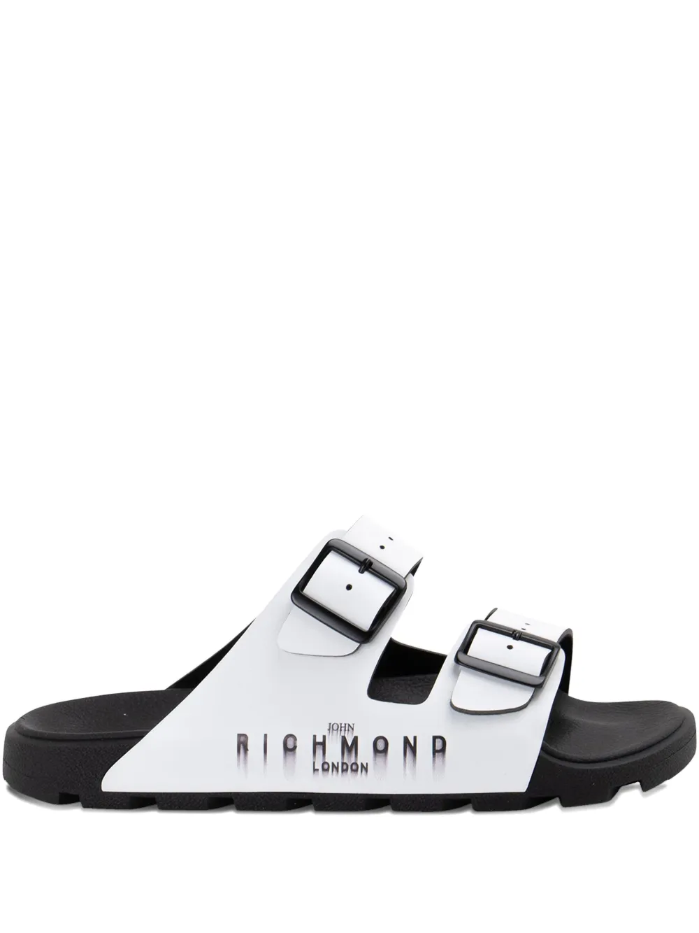 John Richmond double-buckle sandals White