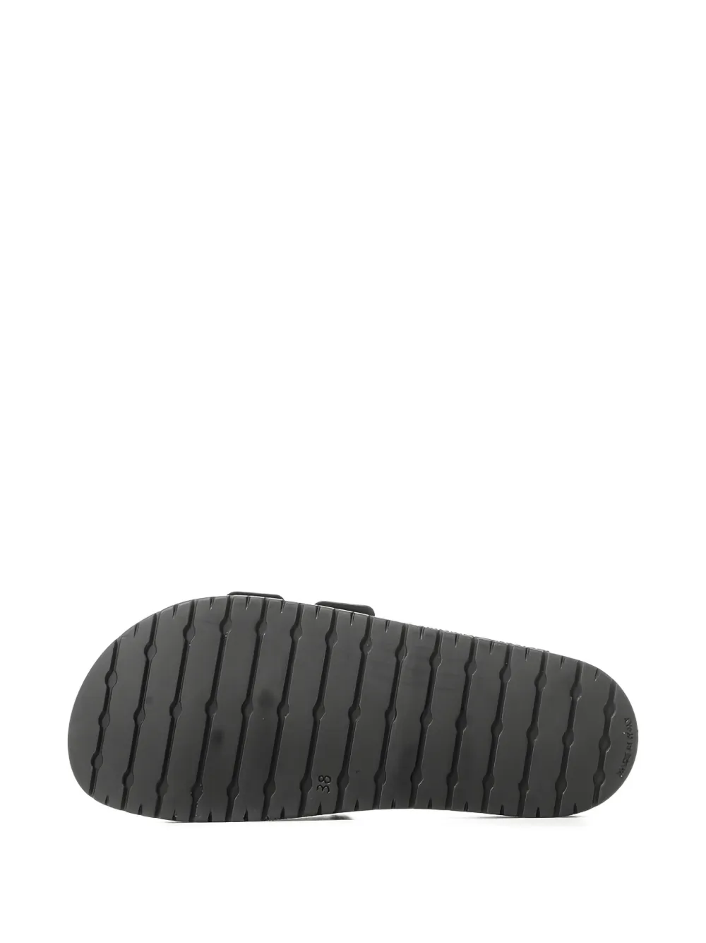 Emporio Armani double-buckle slides Black