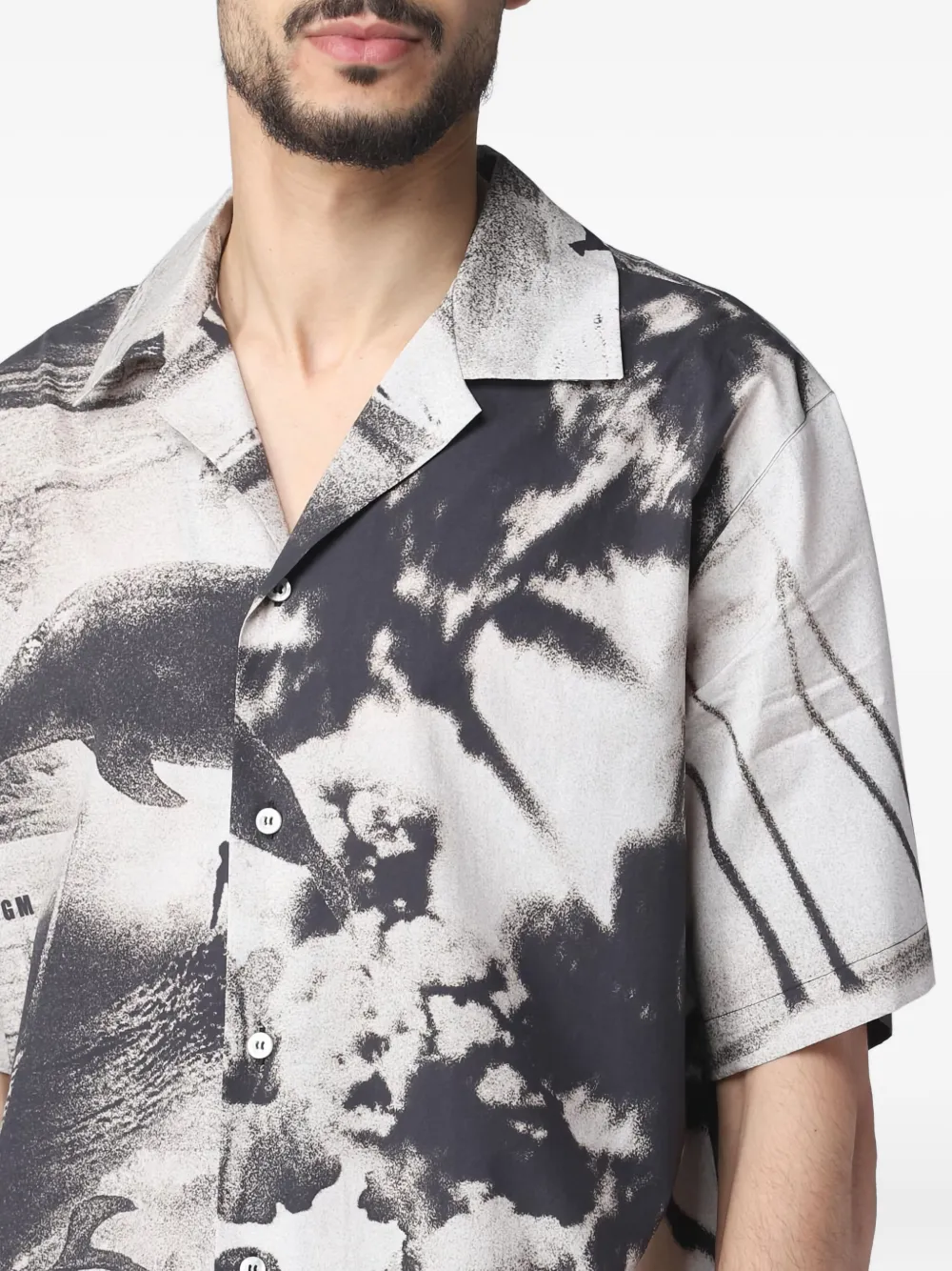 MSGM Overhemd met grafische print Wit
