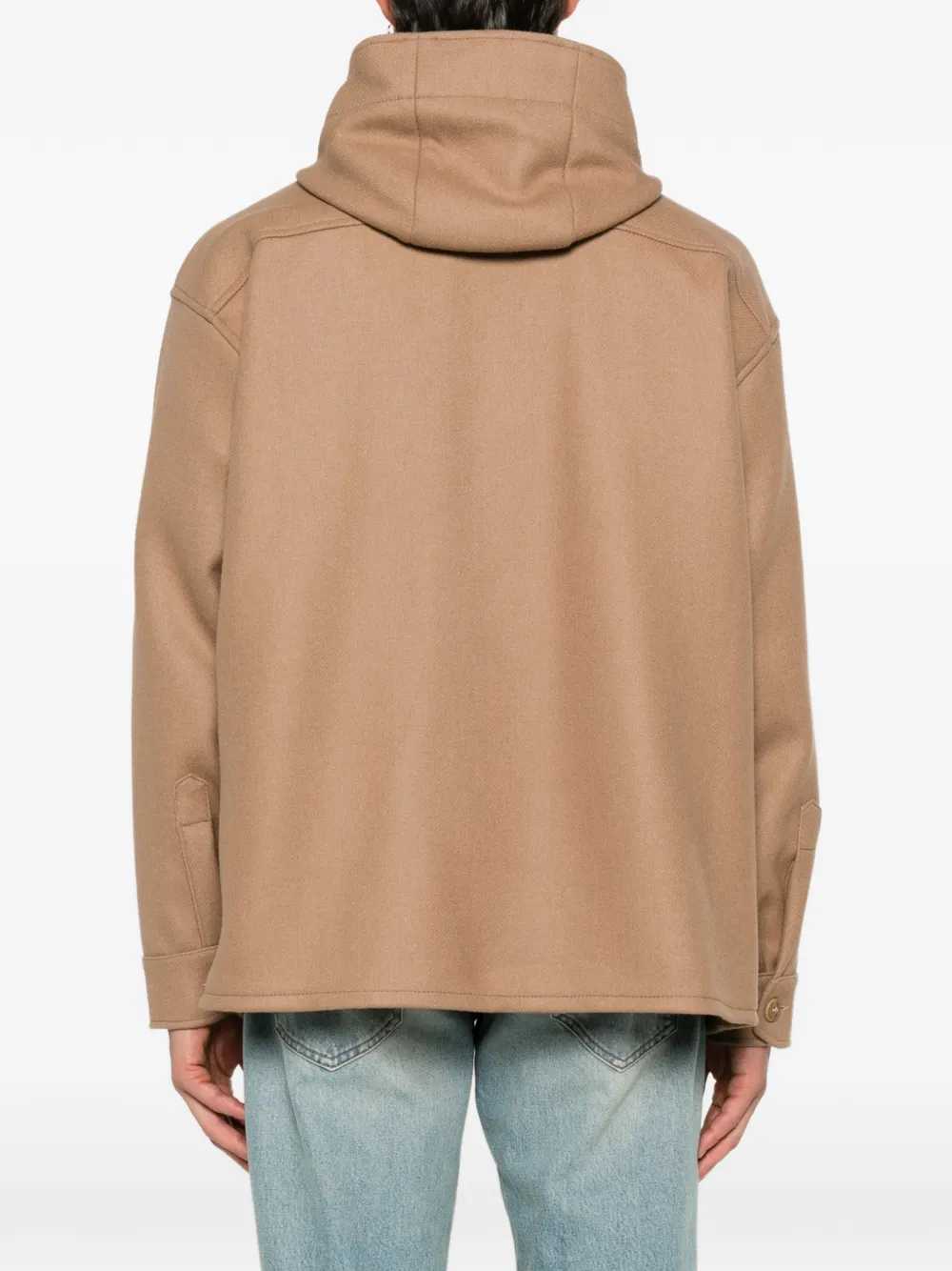 Ih Nom Uh Nit Jas met capuchon en klepzak Beige