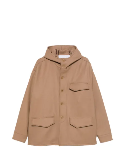 Ih Nom Uh Nit hooded flap-pocket coat