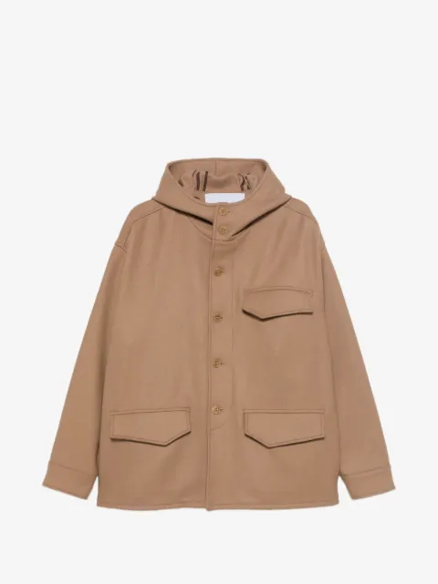 Ih Nom Uh Nit hooded flap-pocket coat