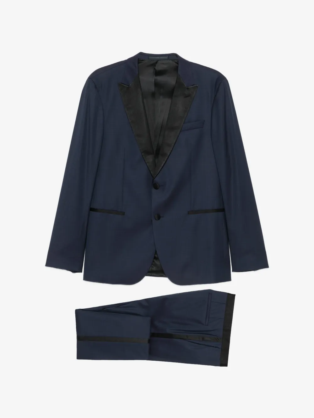BOSS Super 110 peak-lapel two-piece suit | Blue | Image 1