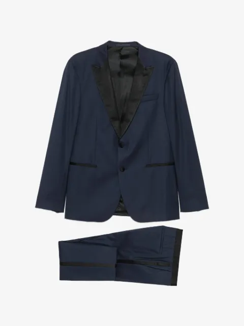 BOSS Super 110 peak-lapel two-piece suit