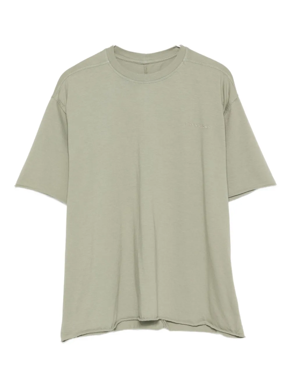 Rick Owens Kids raw-edge cotton T-shirt Groen