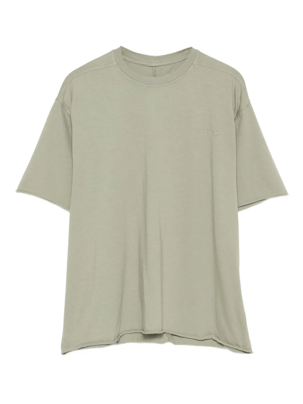 Rick Owens Kids raw-edge cotton T-shirt Groen