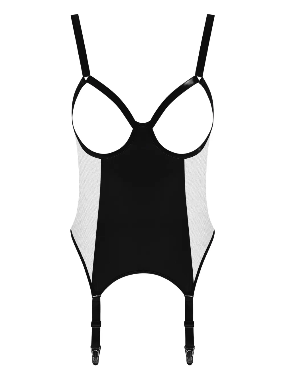 Maison Close Pure Tentation open-garter jumpsuit | Black | Image 1