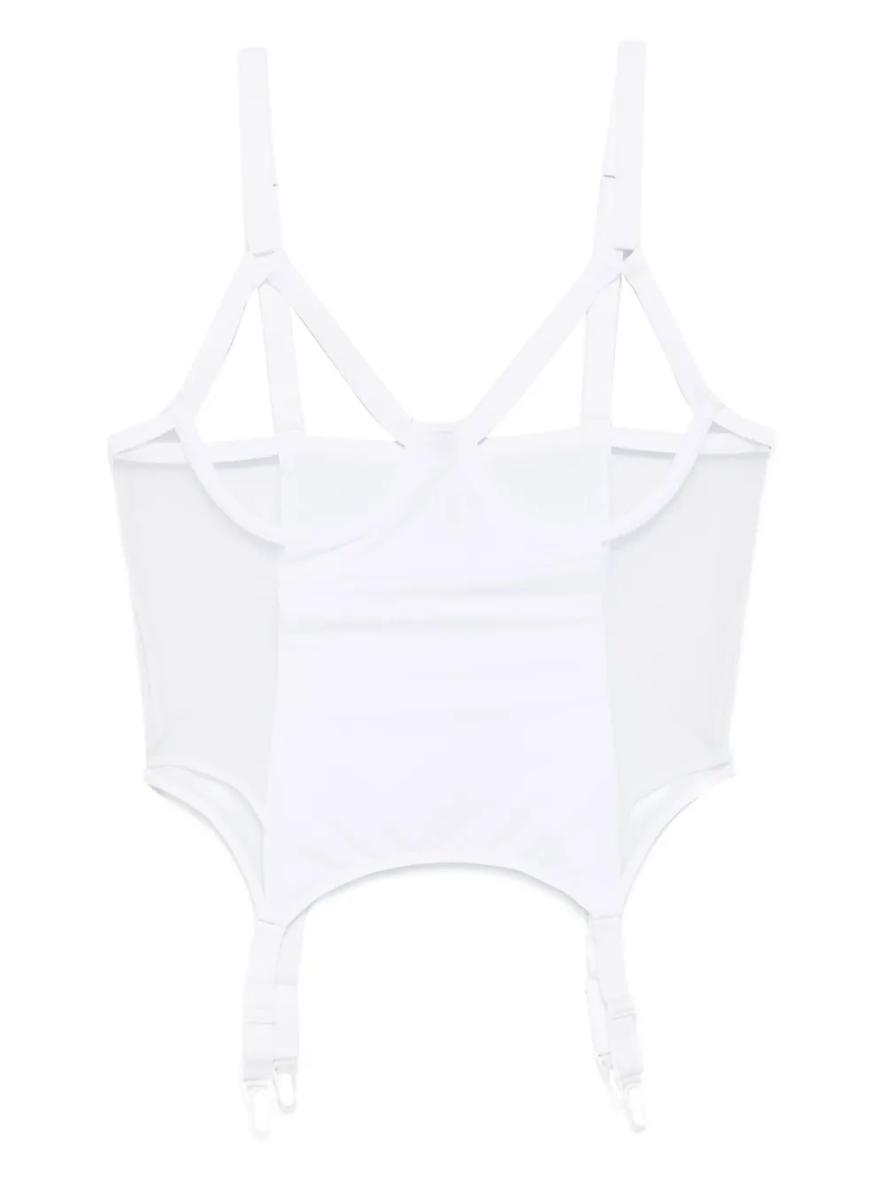 Maison Close Pure Tentation オープンガーターボディスーツ - ホワイト Maison Close Pure Tentation オープンガーターボディスーツ - ホワイト