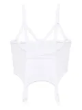 Maison Close Pure Tentation open garter bodysuit - White