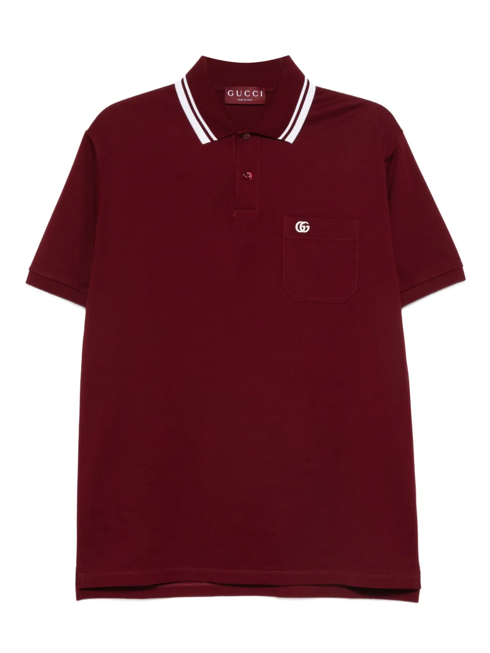 tipped-collar polo shirt